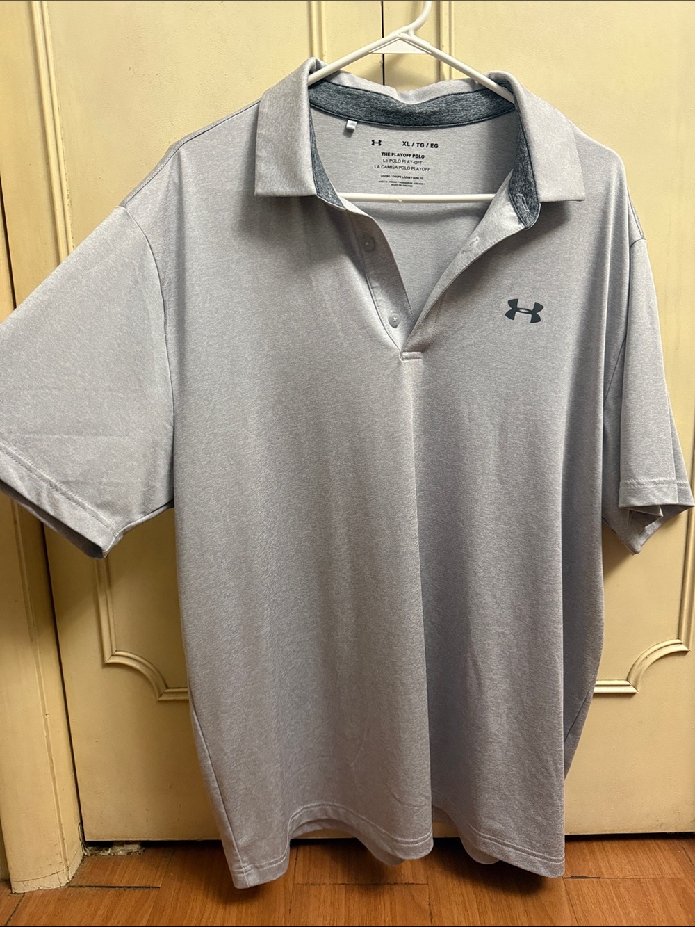 Under Armour Men's Heather Gray PlayOff Polo Shirt with Logo